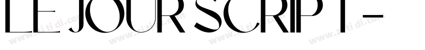 LE JOUR SCRIPT字体转换